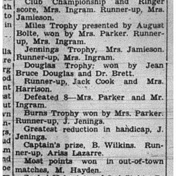 1940-10-10 Golf -Closing Trophies Awarded