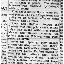 1941-01-09 Basketball -Cobourg vs PH OABA