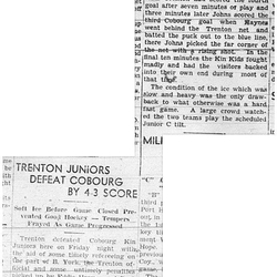 1941-01-23 Hockey -Juniors vs Trenton -bad ice