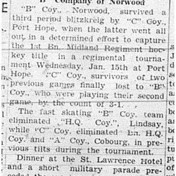 1941-01-23 Hockey -Regimental Title Game PH vs Norwood