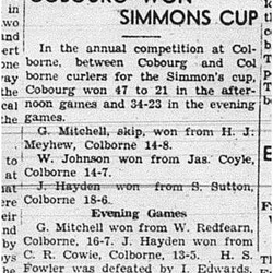 1941-02-27 Curling -Cobourg vs Colborne -Simmons Cup