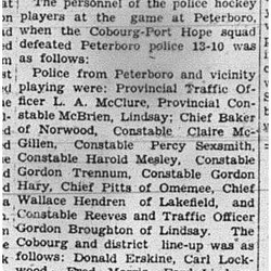 1941-03-06 Hockey -Police Forces charity Fundraiser