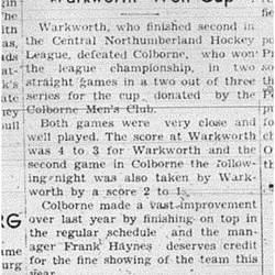 1941-03-20 Hockey -Warkworth vs Colborne Playoff