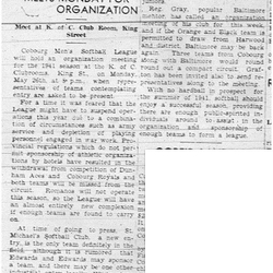 1941-05-22 Softball -Cobourg Mens League organizing