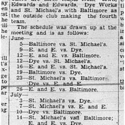 1941-06-05 Softball -4 Teams in Cobourg & District League