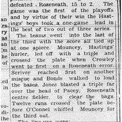 1941-08-07 Baseball -Hastings Combines vs Roseneath