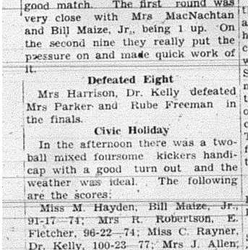 1941-08-07 Golf -Jamieson-Hayden trophy & other Matches