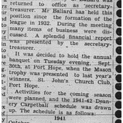 1941-10-02 Carpetball -League Annual Meeting