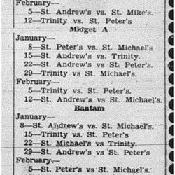 1942-01-08 Hockey -CCHL schedule