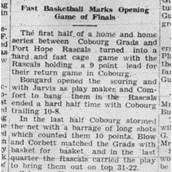 1942-03-05 Basketball -Cobourg vs PH