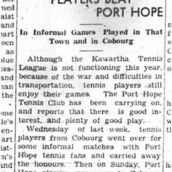 1942-08-06 Tennis -Cobourg vs PH