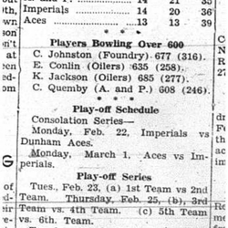 1943-02-18 Bowling - Men