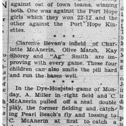 1943-07-22 Softball - Girls News