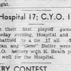 1943-08-19 Softball - Girls Hospital vs CYO