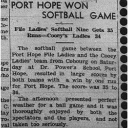 1943-09-23 Softball - Ladies