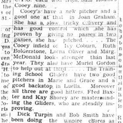 1944-06-13 Softball -Girls League Results