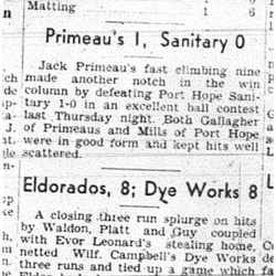 1944-07-20 Softball -Girls League game results