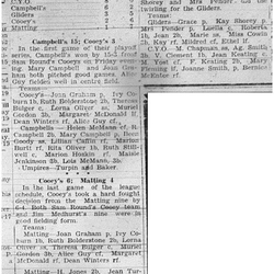 1944-08-10 Softball -Girls League Games Results