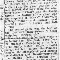 1944-08-10 Softball -Mens Harwood & Colborne Teams visit