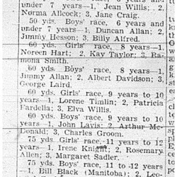 1944-08-10 Track & Field -Kiwanis Sports Day events & winners