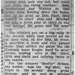 1944-08-17 Softball -Mens League 1 Cobourg team out