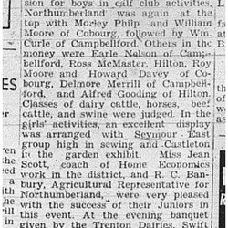 1944-09-28 Animal Showing -Northumberland Junior Farmers win at Belleville