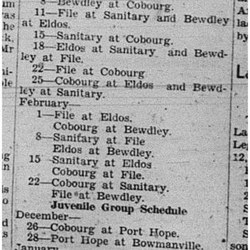 1945-01-04 Hockey - Schedule