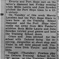 1945-06-14 Softball -Girls -Ewarts at PH