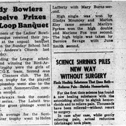 1955-05-19 Bowling -Ladies League annual banquet