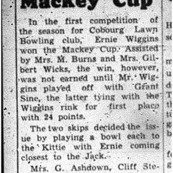 1955-06-09 Lawn Bowling -Mackey Cup