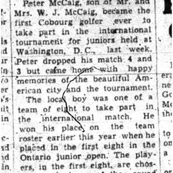 1955-09-08 Golf -Peter McCaig in International Junior Match