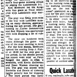 1956-01-12 Hockey -Intermediates -Lumber Kings vs Lakefield