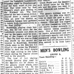 1956-03-29 Hockey -Intermediates-Lakefield lose game 1 OHA finals