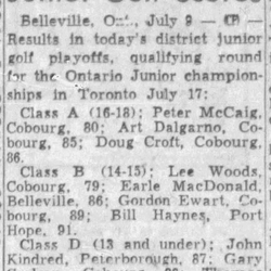 1956-07-10 Golf -Ontario Junior Playdowns -Montreal Gazette