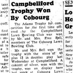 1956-08-23 Lawn Bowling -Campbellford Adams Trophy