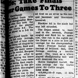 1956-10-04 Softball -Depot wins Finals