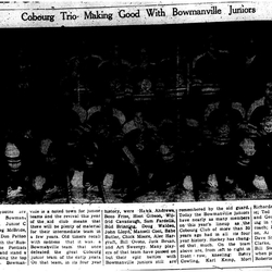 1957-01-10 Hockey -3 boys w-Bowmanville Jr Cs