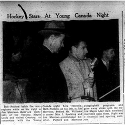 1957-02-28 Hockey -CCHL Young Canada Night NHL Stars