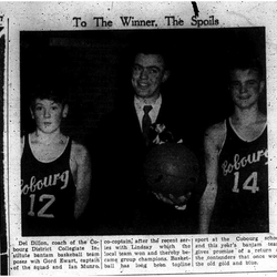 1957-03-14 School -CDCI Basketball Bantams win at Lindsay