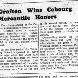 1957-03-21 Hockey -Mercantile League -Grafton wins championship