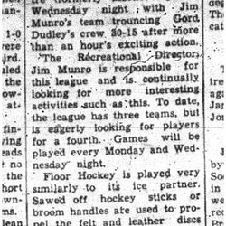 1957-03-28 Floor Hockey -new sport starts