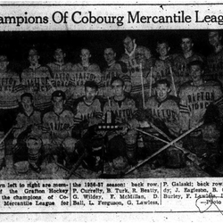 1957-04-11 Hockey -Mercantile League -Grafton championship team photo