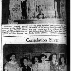 1957-05-09 Bowling -Ladies League winners pic