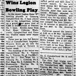 1958-03-15 Bowling -Legion Playoffs