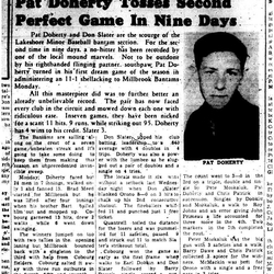 1958-06-12 Baseball -Bantams 2nd no hitter