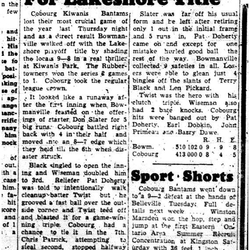 1958-08-21 Baseball -Bantam AllStars lose to Bowmanville