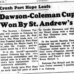 1959-04-02 Hockey -CCHL PeeWees win inter-town trophy