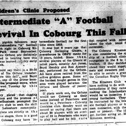 1959-04-19 Football -Intermediate-Peterborough Orfuns looking to relocate to Cobourg