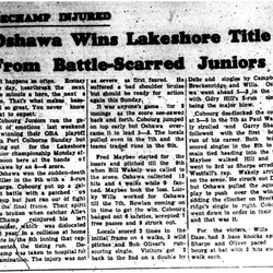 1959-09-10 Baseball -Juniors vs Oshawa for League Championship