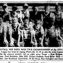 1959-09-24 Softball -Legion Central PeeWees Champs vs Plainville